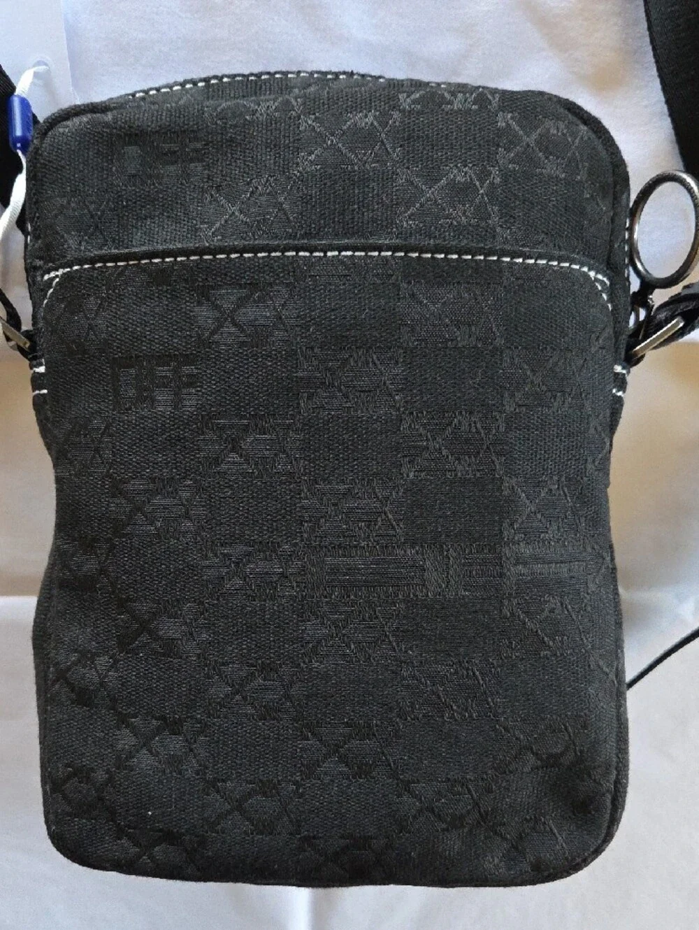 Off-White Zip tie Black Logo Messenger Bag